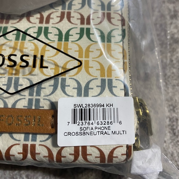 Fossil neutral multi colored crossbody Sofia phone bag - Picture 12 of 12